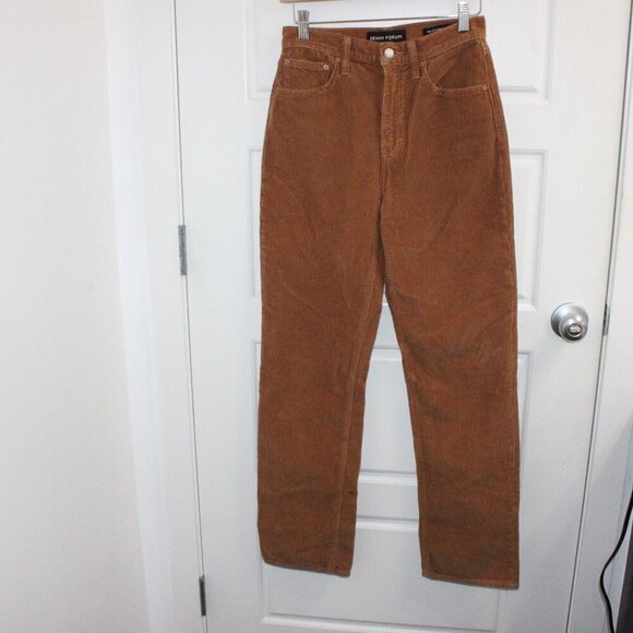 Aritzia Denim Forum Tan Corduroy Joni High Rise Loose Size 25 - Picture 1 of 3